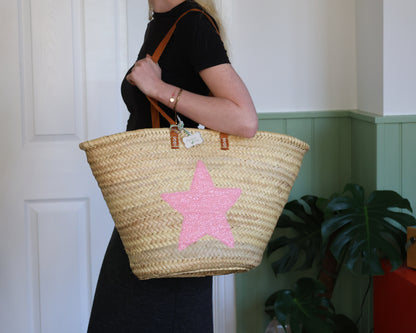 Emma Pink Star French Basket
