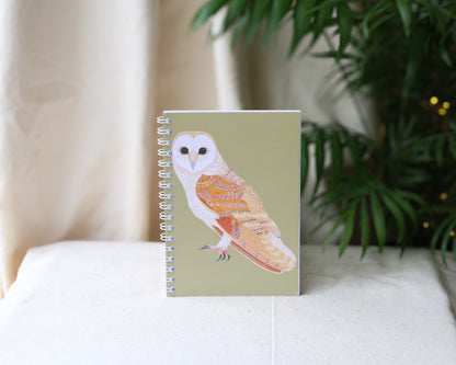 Original Art Barn Owl A6 Notebook