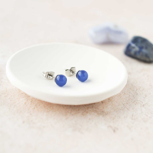 6mm Blue Onyx Ball Studs