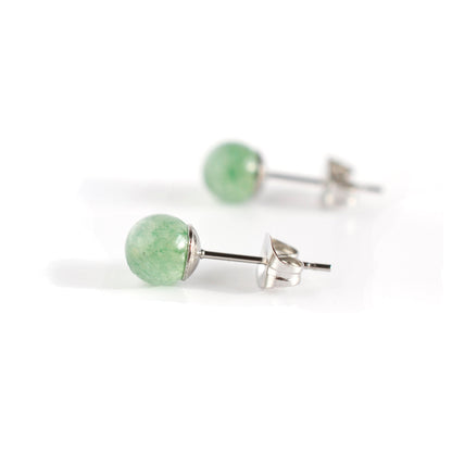 6mm Green Aventurine Ball Studs