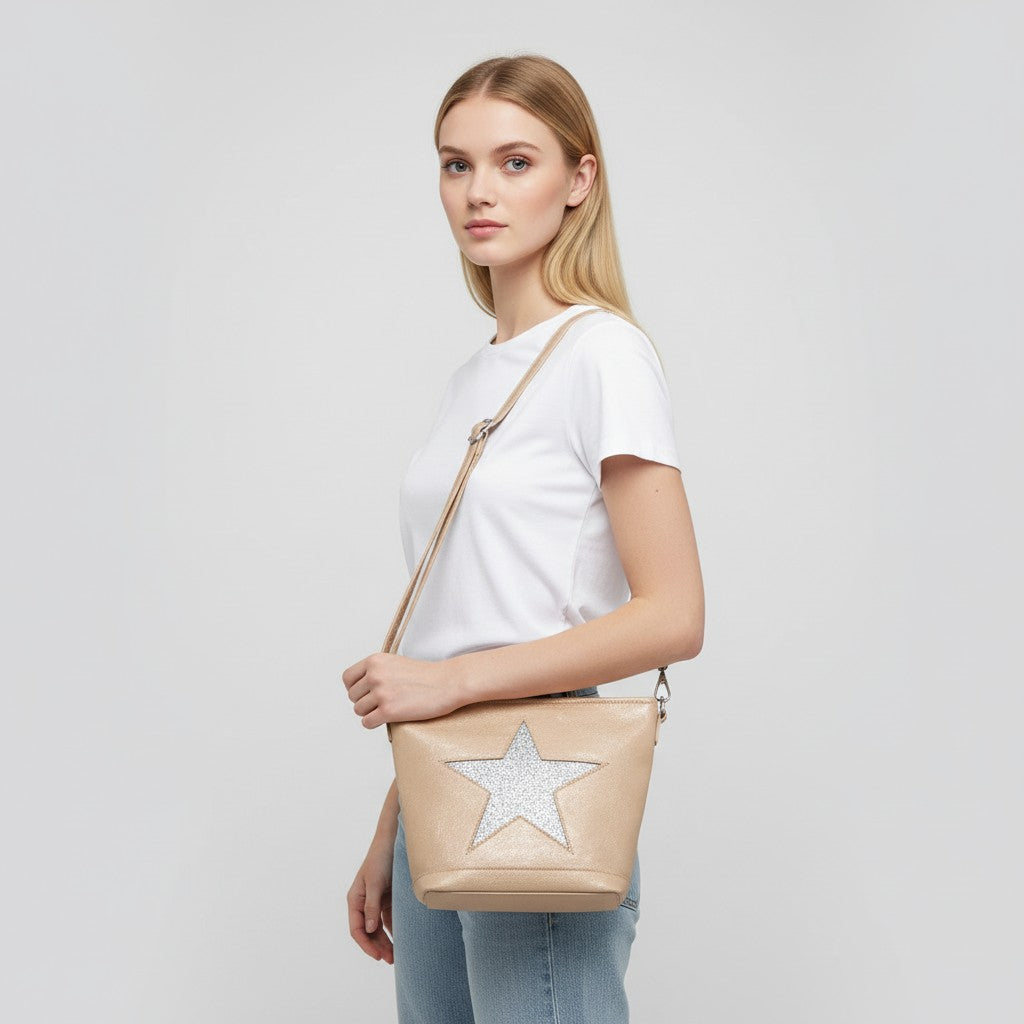 Gold Star Small Crossbody Bag