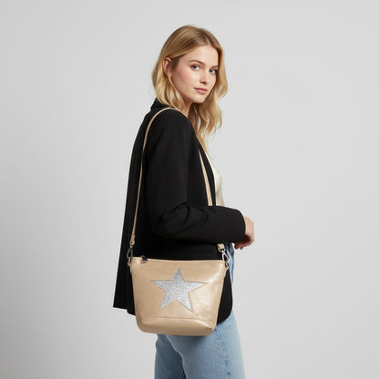 Gold Star Small Crossbody Bag