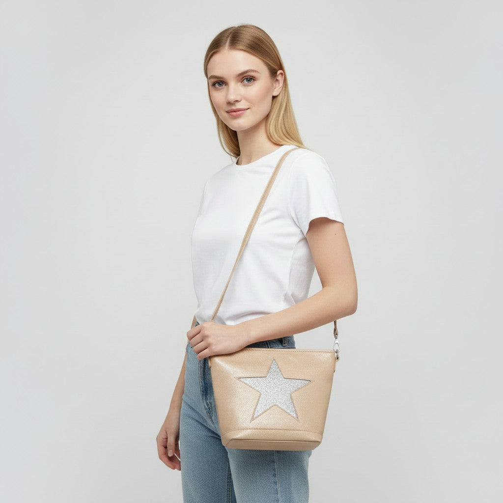 Gold Star Small Crossbody Bag