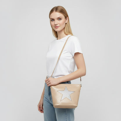 Gold Star Small Crossbody Bag