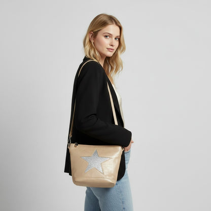 Gold Star Small Crossbody Bag