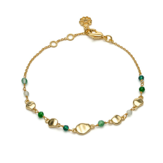 Sofia Nugget Bracelet: Green Hydro, Green Jade, Prehnite & Green Aventurine