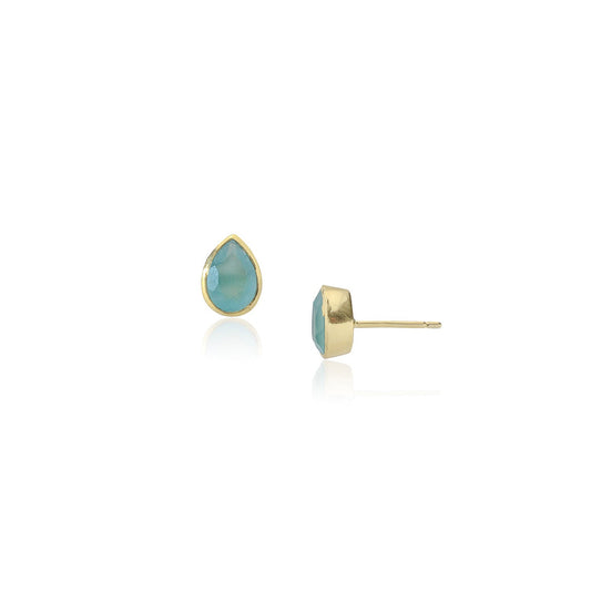 Simi Gemstone Studs: Pariba Onyx