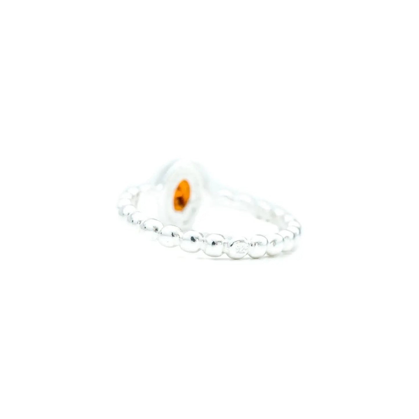 Amber Bubble Stacking Ring
