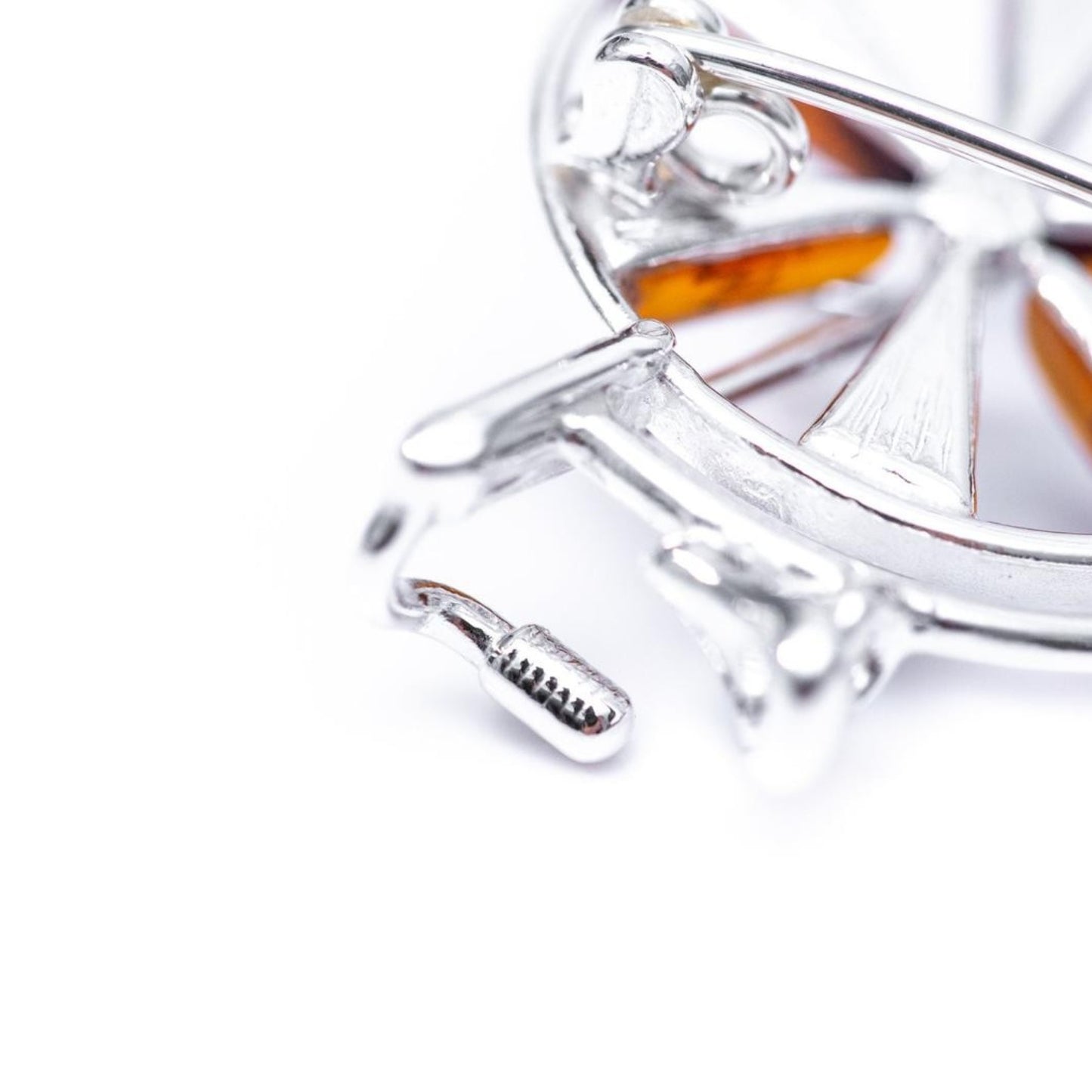 Amber Detail Penny Farthing Brooch