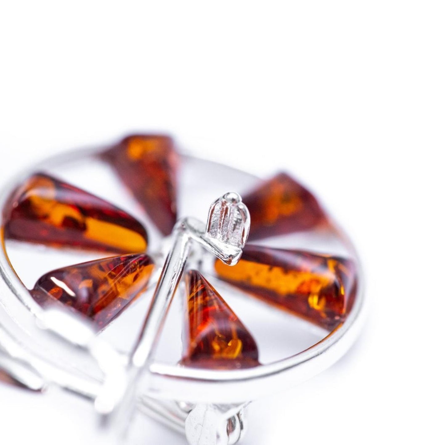 Amber Detail Penny Farthing Brooch