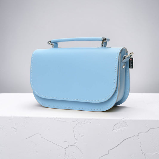 Aura Handmade Leather Bag - Baby Blue