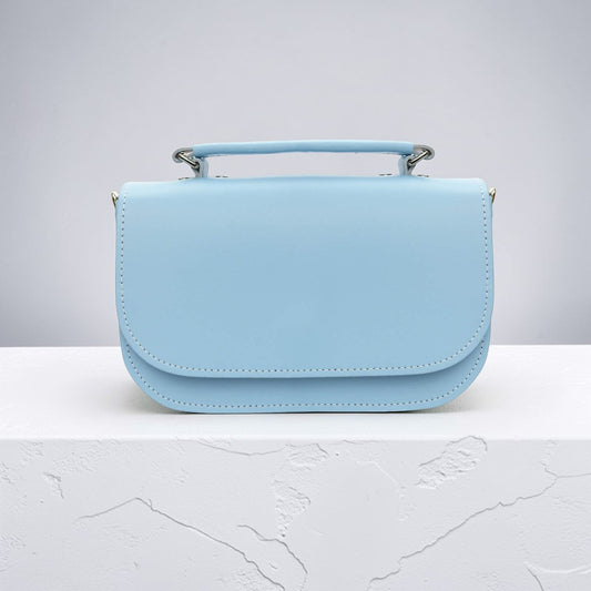 Aura Handmade Leather Bag - Baby Blue