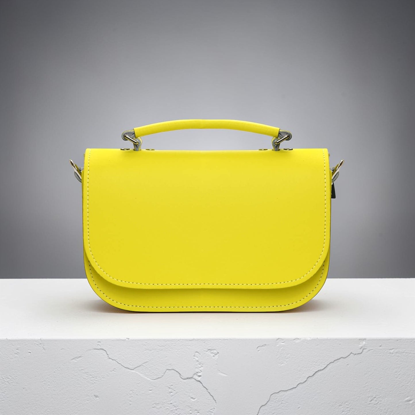 Aura Handmade Leather Bag - Daffodil Yellow