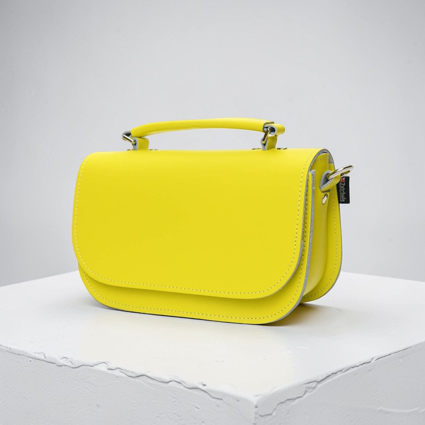 Aura Handmade Leather Bag - Daffodil Yellow