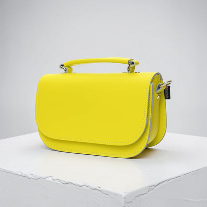 Aura Handmade Leather Bag - Daffodil Yellow