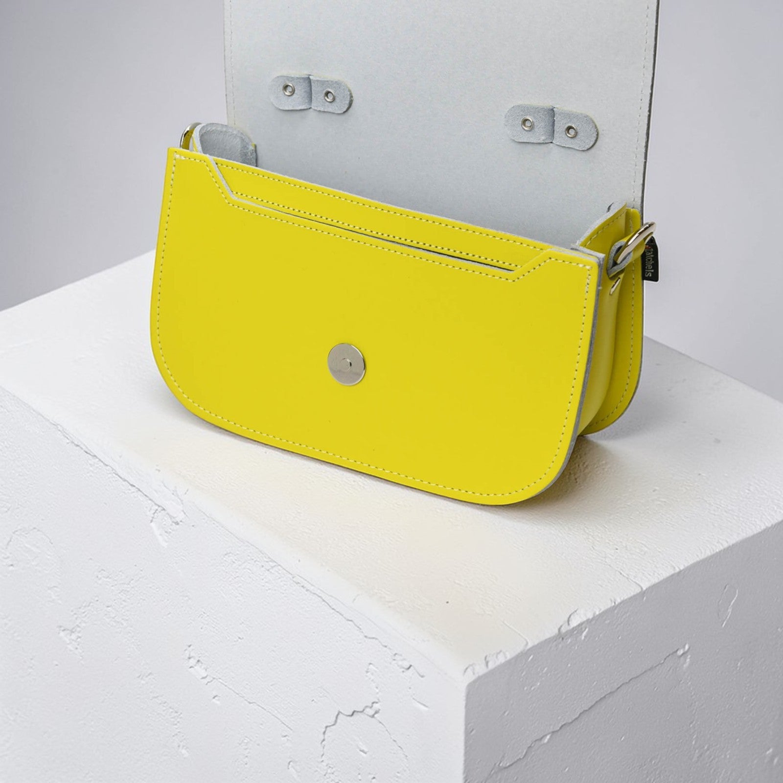 Aura Handmade Leather Bag - Daffodil Yellow – Apricot Moon Shop