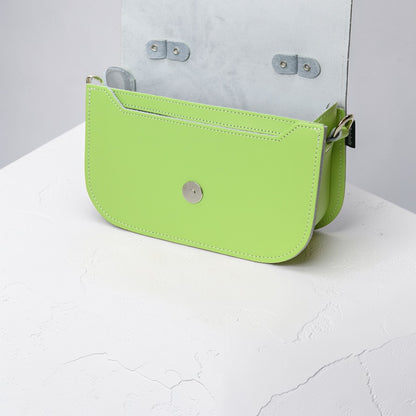 Aura Handmade Leather Bag - Grass Green