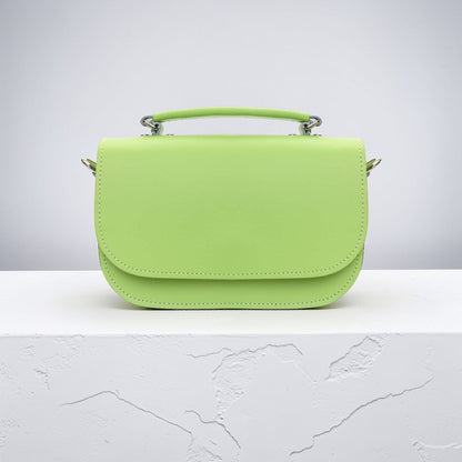 Aura Handmade Leather Bag - Grass Green