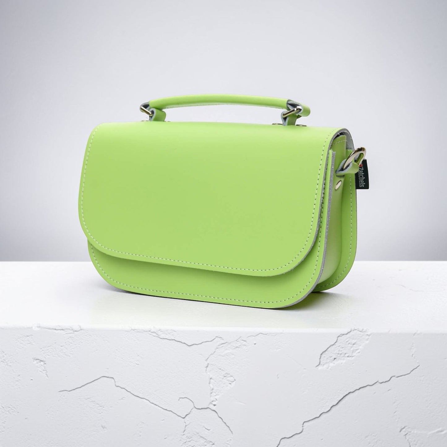 Aura Handmade Leather Bag - Grass Green