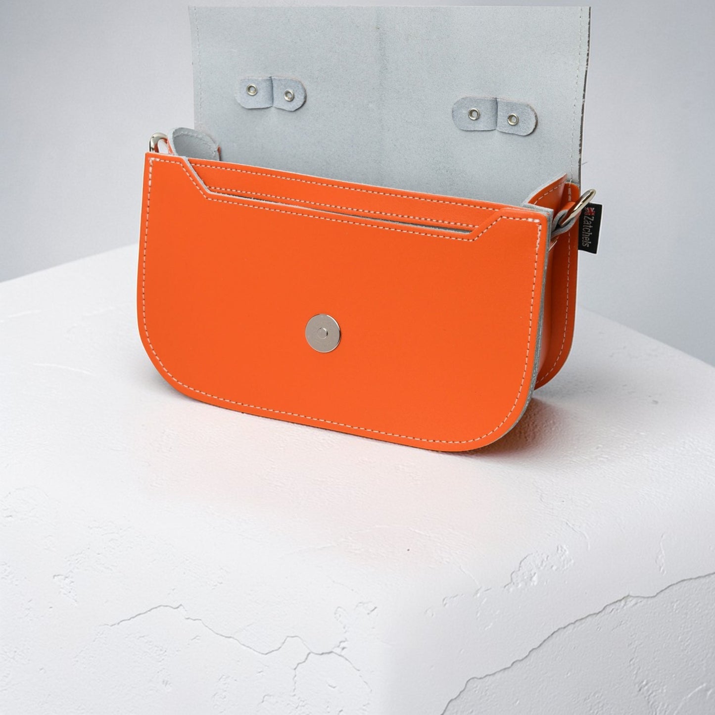 Aura Handmade Leather Bag - Orange