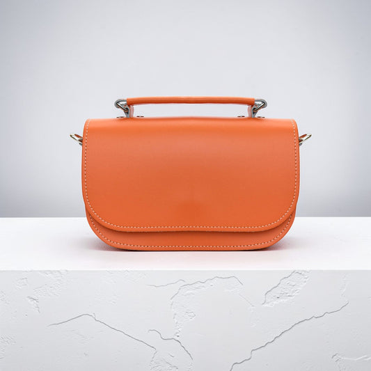 Aura Handmade Leather Bag - Orange
