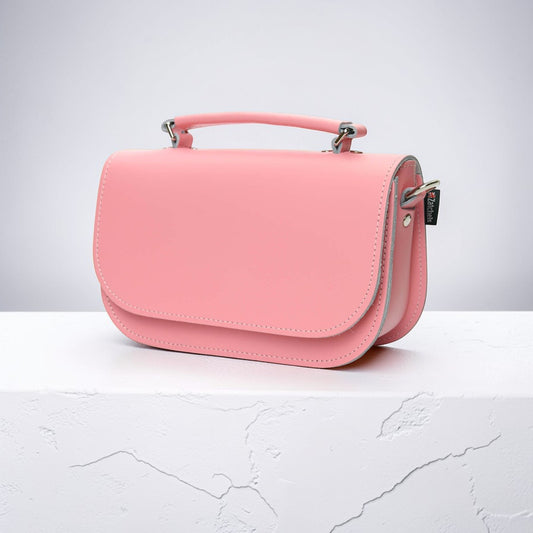 Aura Handmade Leather Bag - Pastel Pink