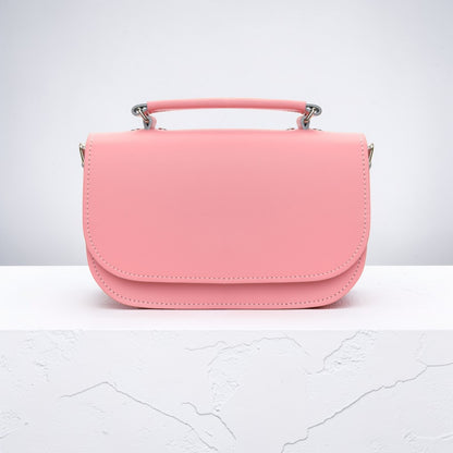 Aura Handmade Leather Bag - Pastel Pink