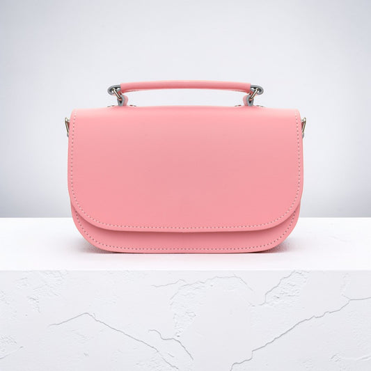 Aura Handmade Leather Bag - Pastel Pink