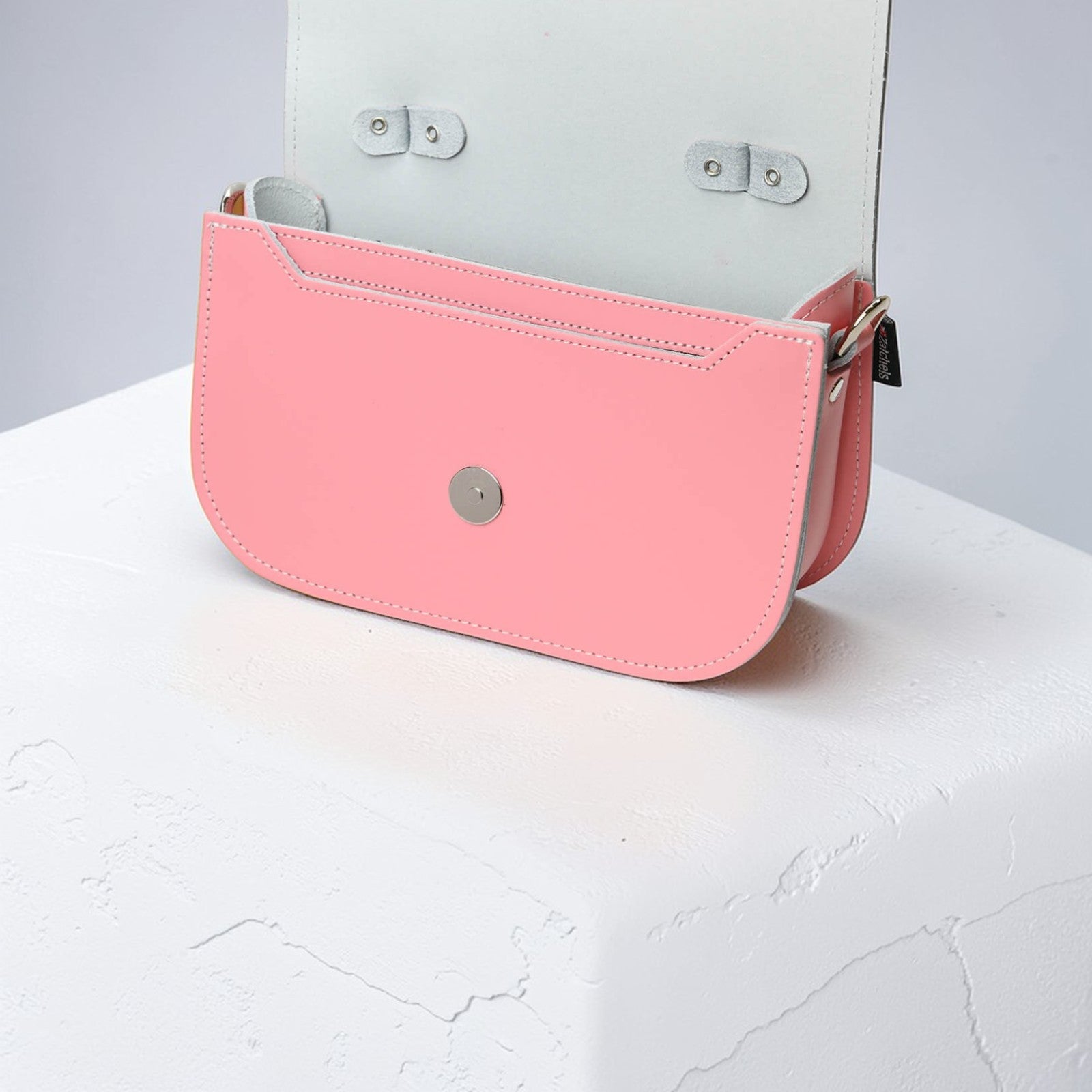 Aura Handmade Leather Bag - Pastel Pink – Apricot Moon Shop