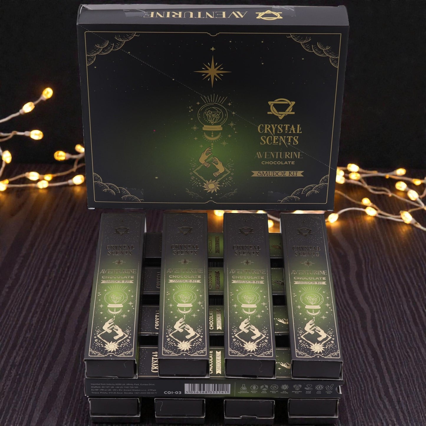 Aventurine Crystal Scents Smudge Incense - Chocolate