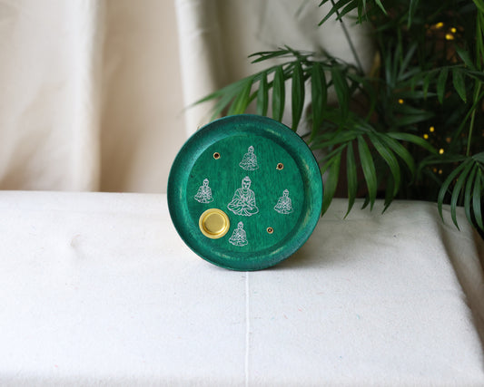 Green Mango Wood Incense Plate
