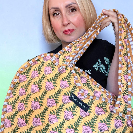 Babla Boho Heart Kantha Bag