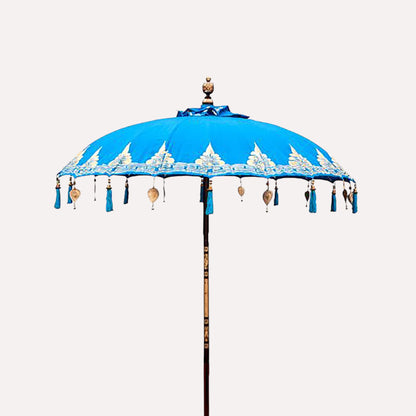 Bali Patio Parasol - Turquoise Cotton - 1.5m