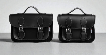 Handmade Leather Micro Satchel - Black