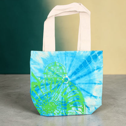 Blue & Green Sea Shell Tie-Dye Cotton Bag