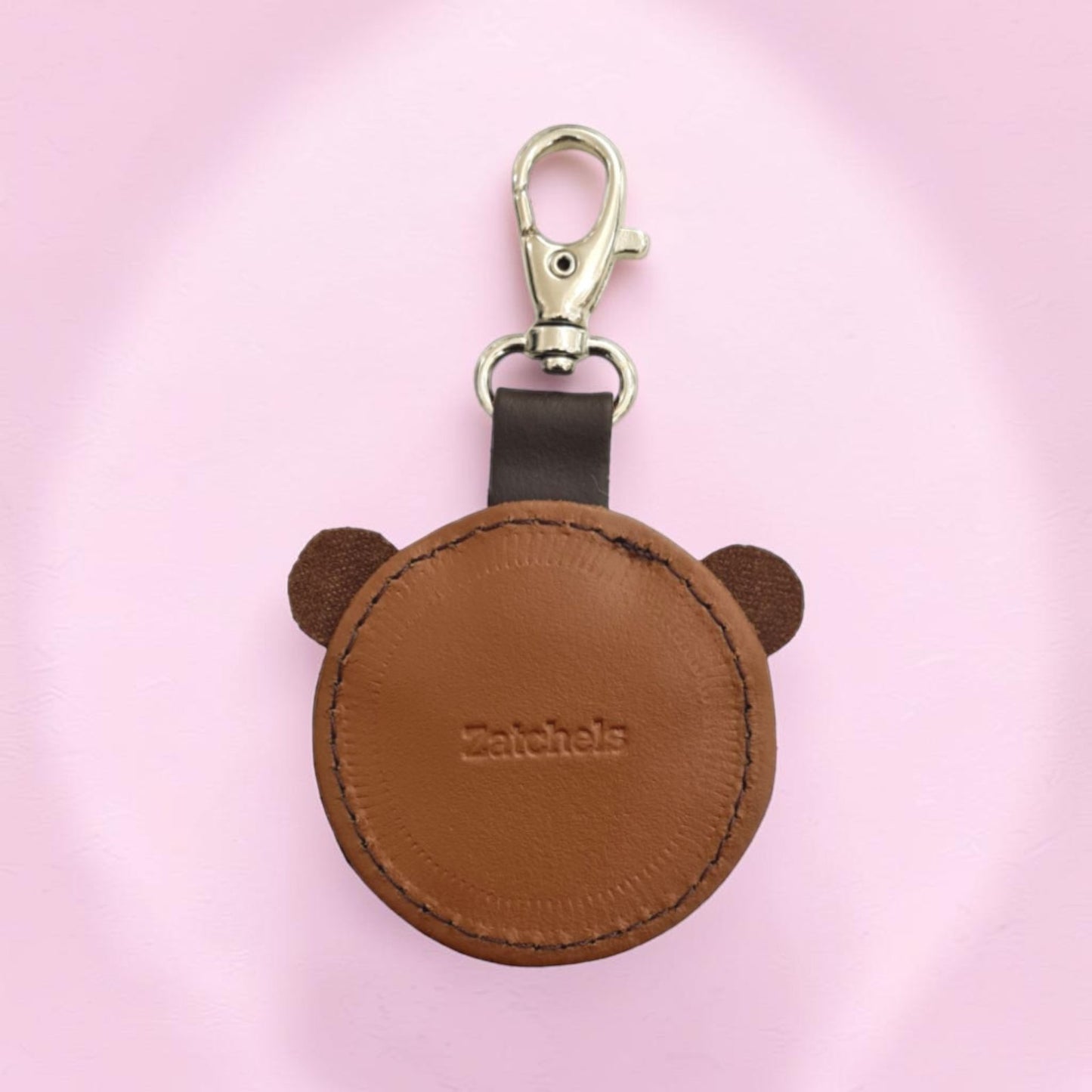 Brown Bear Handmade Leather Bag Charm
