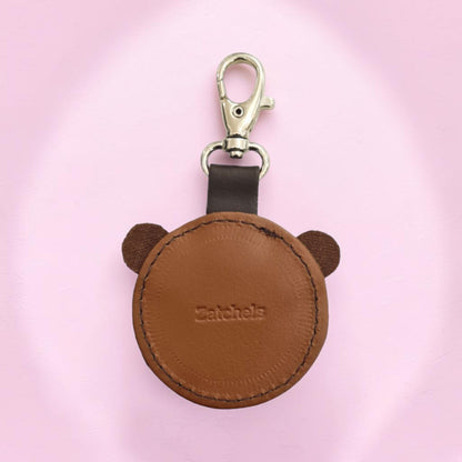 Brown Bear Handmade Leather Bag Charm
