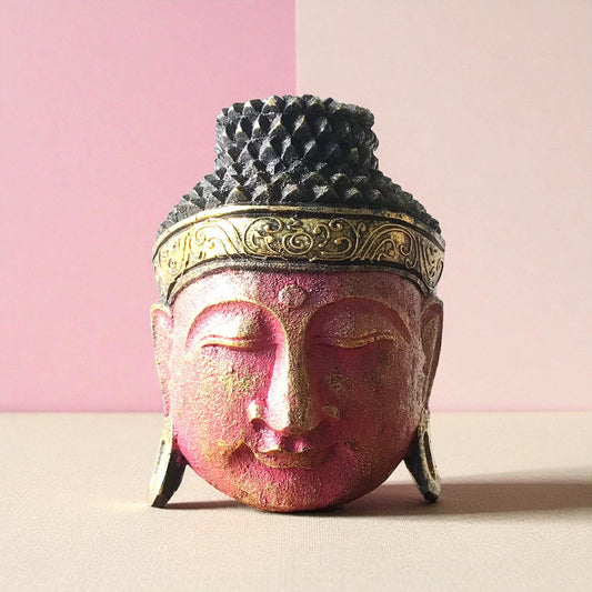 Decorative Buddha Head - Red Shine Finish