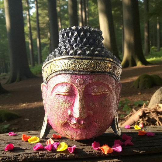 Decorative Buddha Head - Red Shine Finish