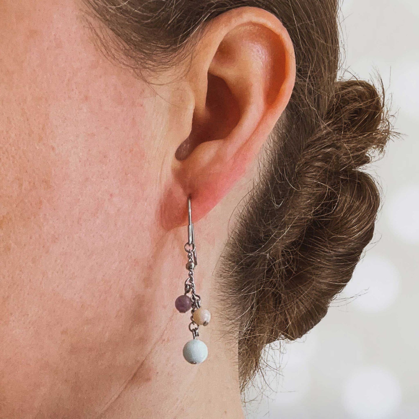 Calm Gemstone Drop Earrings