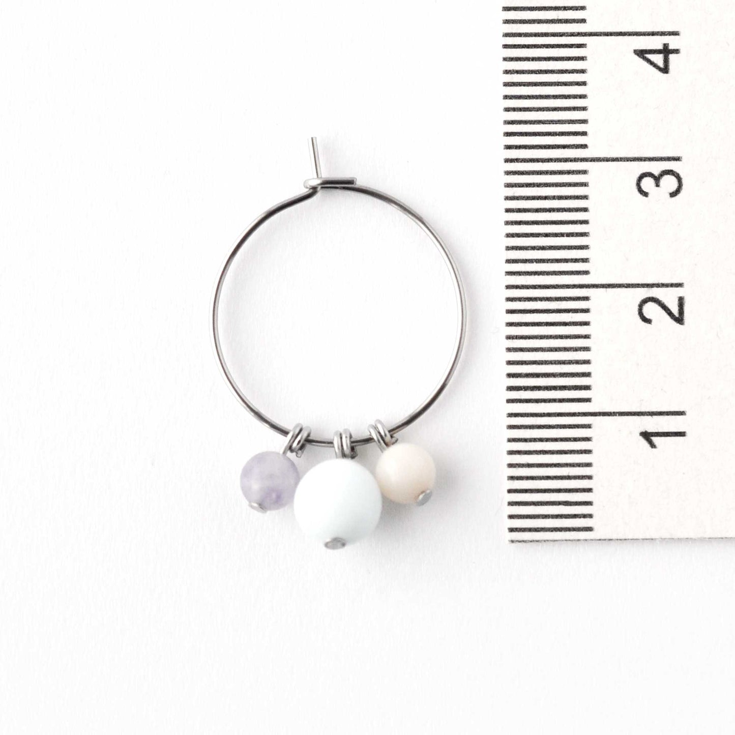 Calm Gemstone Hoop Earrings