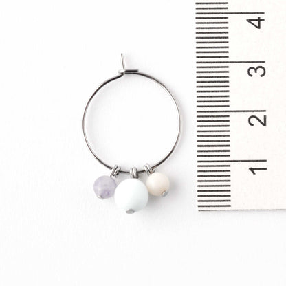 Calm Gemstone Hoop Earrings