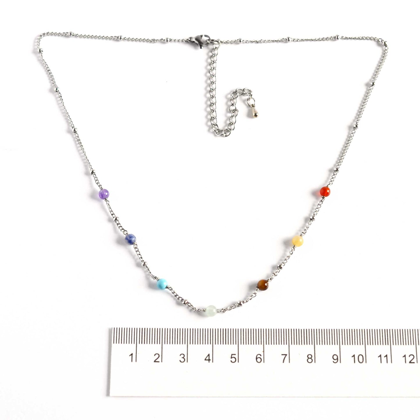 Adjustable Gemstone Chakra Necklace
