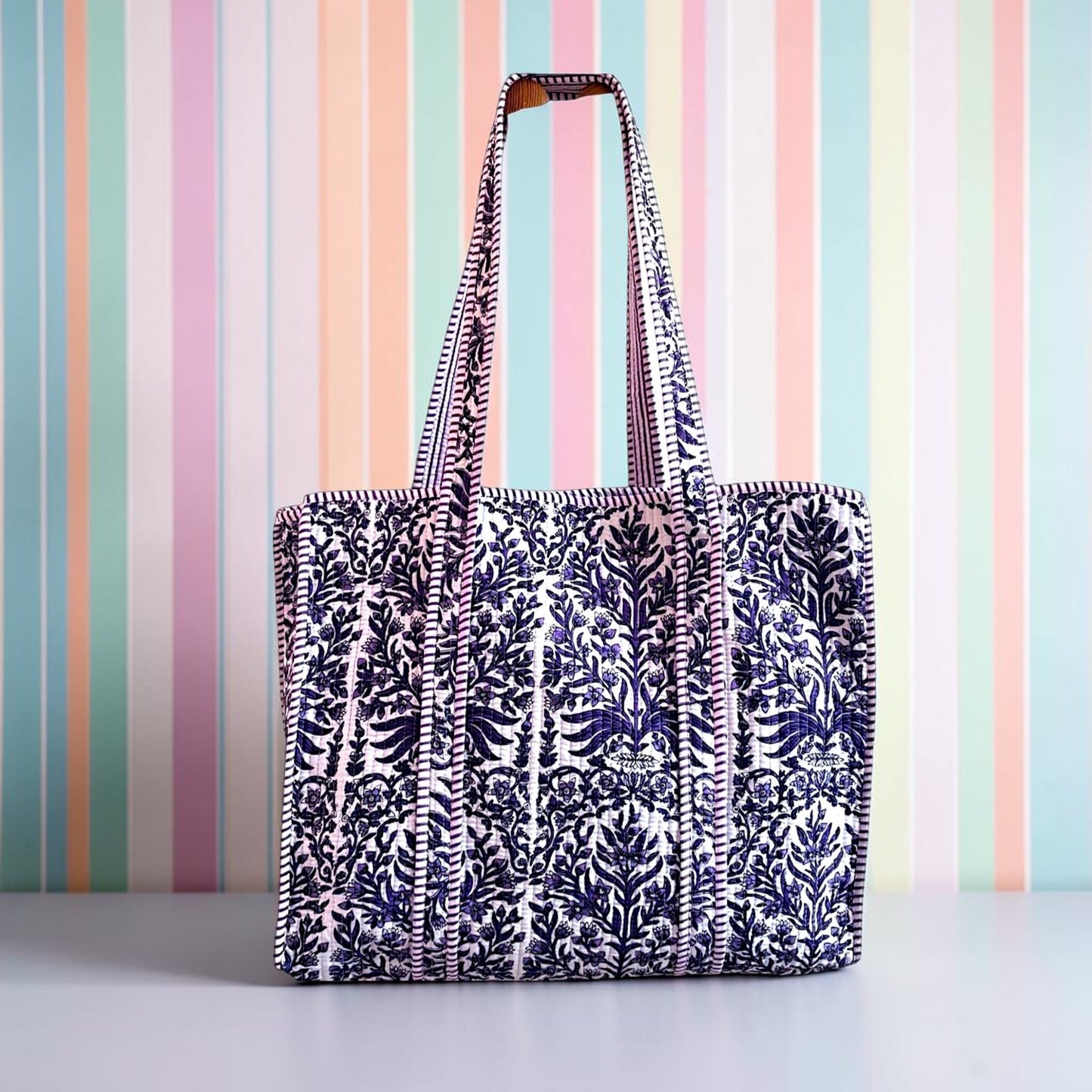 Chandra Boho Purple Kantha Bag