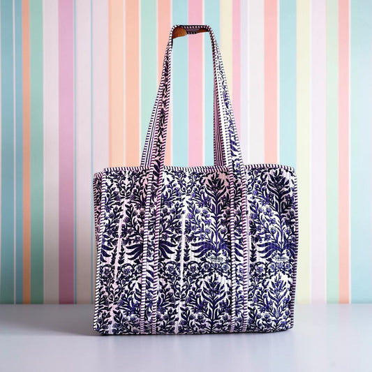Chandra Boho Purple Kantha Bag