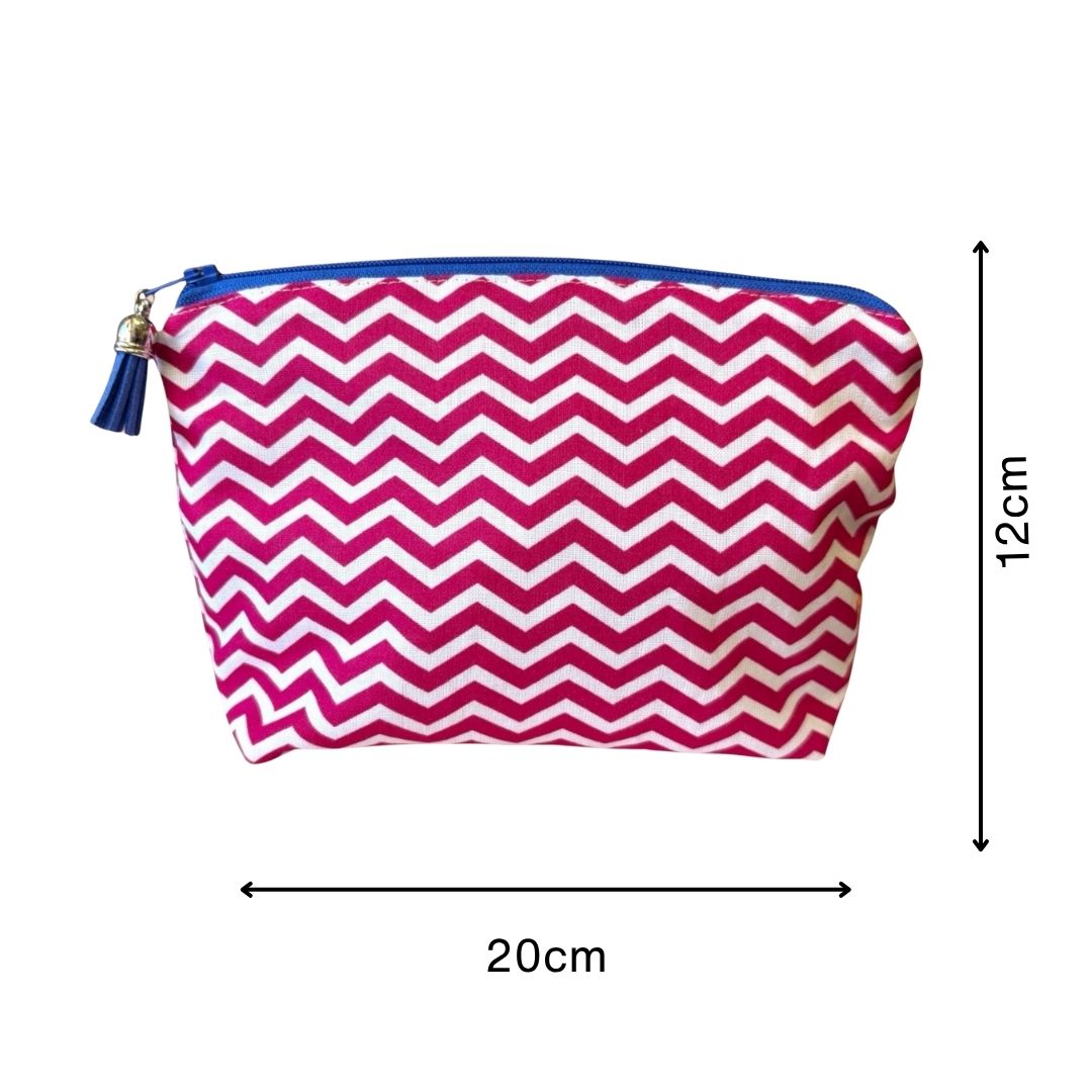 Raspberry Chevron Everyday Pouch