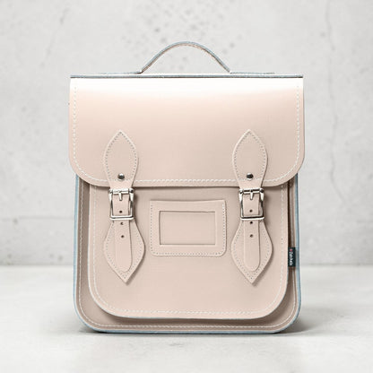 Handmade Leather City Backpack - Iced Coffee