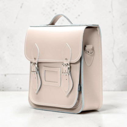 Handmade Leather City Backpack - Iced Coffee