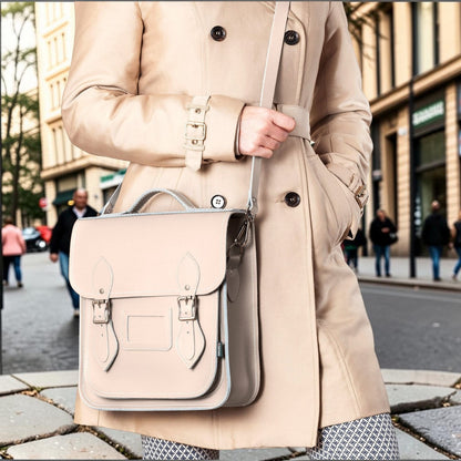 Handmade Leather City Backpack - Iced Coffee