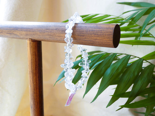 Clear Quartz Crystal Chipstone Bracelet